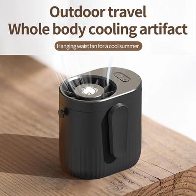 Ventilateur portable à suspendre à la taille, ventilateur de refroidissement rechargeable avec clip, adapté au travail en extérieur