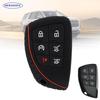 Für GMC Yukon Für Chevy Suburban Tahoe 6 Schlüssel Gummi-Schlüsselanhängerhülle -2025 Silikonabdeckung Schale Schutzhülle Fernbedienung Schwarz