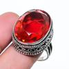 Natural Garnet Gemstone Handmade 925 Sterling Silver Jewelry Ring Size 9 AR-17240