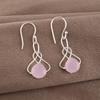 Rose Chalcedony Gemstone Jewelry, 925 Sterling Silver Earrings Jewelry, Handmade Gorgeous Earrings Gift For Women