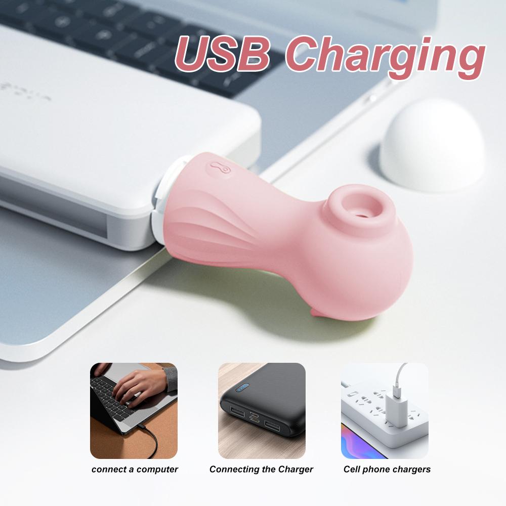 Clitoral Suction Vibrator for Women, Dual Stimulation with Powerful Vibration & Rhythmic Suction, Soft Silicone Sex Toy