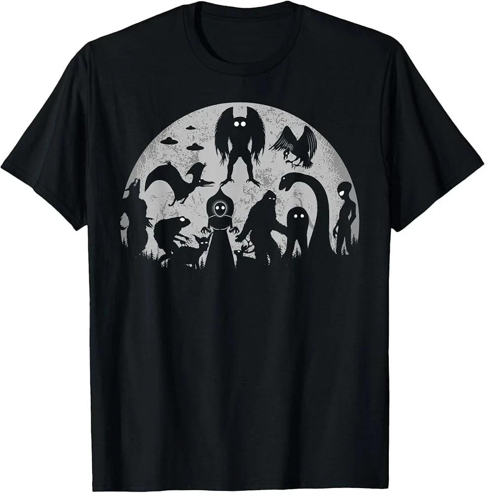 Funny Bigfoot Loch Ness Mothman Aliens Cryptid Shirt Tee Gift Unisex S разноцветный