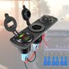 12V Fast Charger Switch Pannel Dual USB Power Socket Plug Waterproof Car Charger Auto Socket for Car Boat for Car Charging