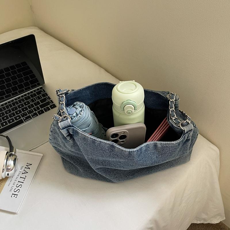 Denim Bag Chains Crossbody Bag Women's Shoulder Bag