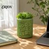 Practical Home Office Greenery Pots 3D Printed Planter, Small Good Vibes Only Flower Pot, Niche Style Planter Cute Cactus Plant Container for Desktop