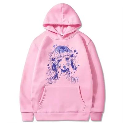 Gothic Y2k Japanese Anime Manga Kawaii Printed Hooded Autumn and Winter Men's and Women's Sports and Leisure Pullover