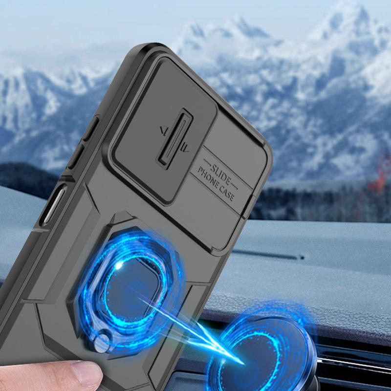 For Xiaomi Redmi Note 12 5G Case Shockproof Armor Car Holder Ring Phone Cover For Redmi Note12 5G Camera Lens Protection Fundas