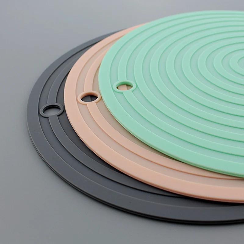 Kitchen Silicone Dish Pot Draining Mat Heat Resistant Tableware Thickened Cushion Pad Dinnerware Table Placemat Coaster