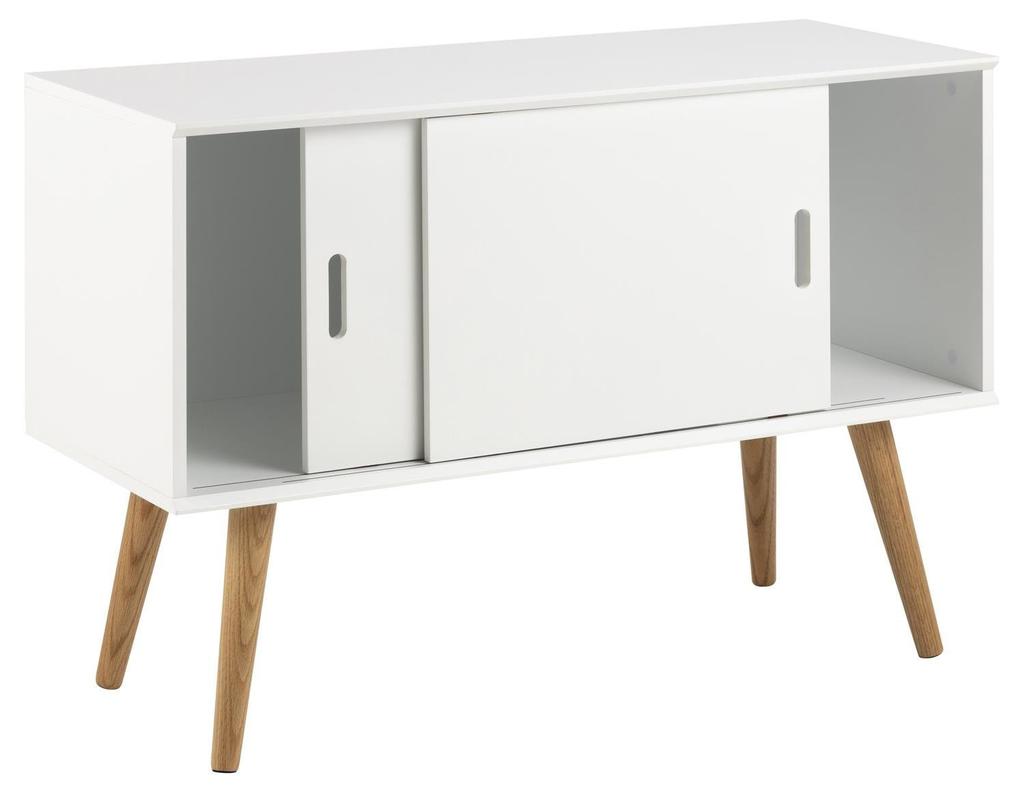 CABINET Mitra chest of drawers white SLIDING DOOR Scandinavian