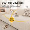Geometric Pattern Stretch Sofa Cover,Thickened Solid Color Jacquard All-in-one Protective Cover,Elegant and Comfortable Design