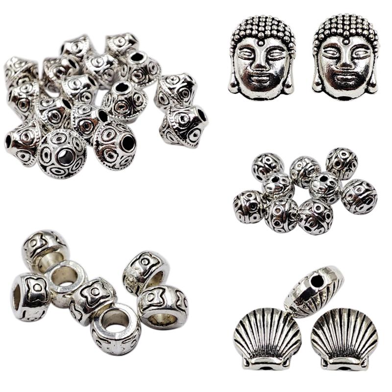 Home Party Supplies Großhandel 10 Stücke DIY Handwerk Legierung Tibetischen Silber Anhänger Halskette Armband Lose Perlen Für Schmuck Machen 5 Stile