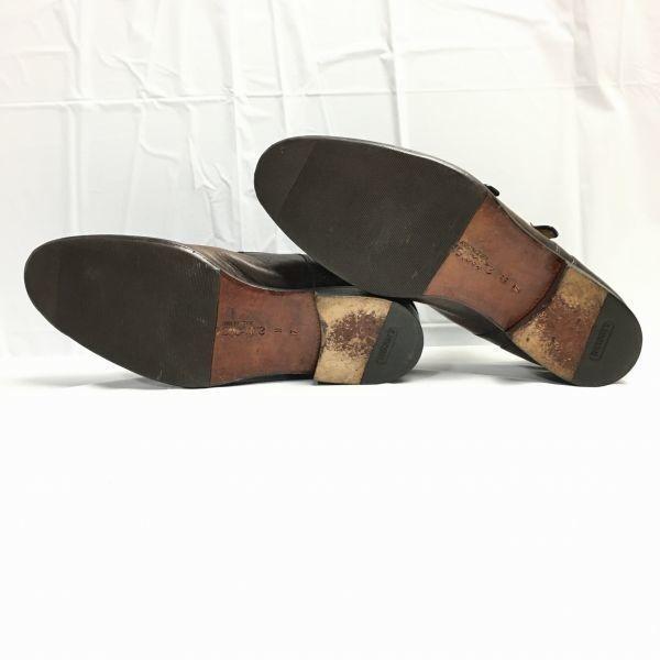 a.testoni Made in Italy Double Monk Strap Business Shoes Brown Size 7.5 (25.5cm) Men's(USED)