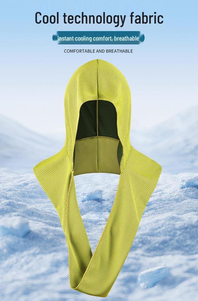 U-Shaped Quick-Drying Cooling Hoodie Towel for Sun Protection: Ideal for Gym, Beach, Camping, and Sports