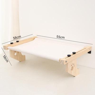 Wall-Mounted Wooden Cat Hammock and Climbing Frame
