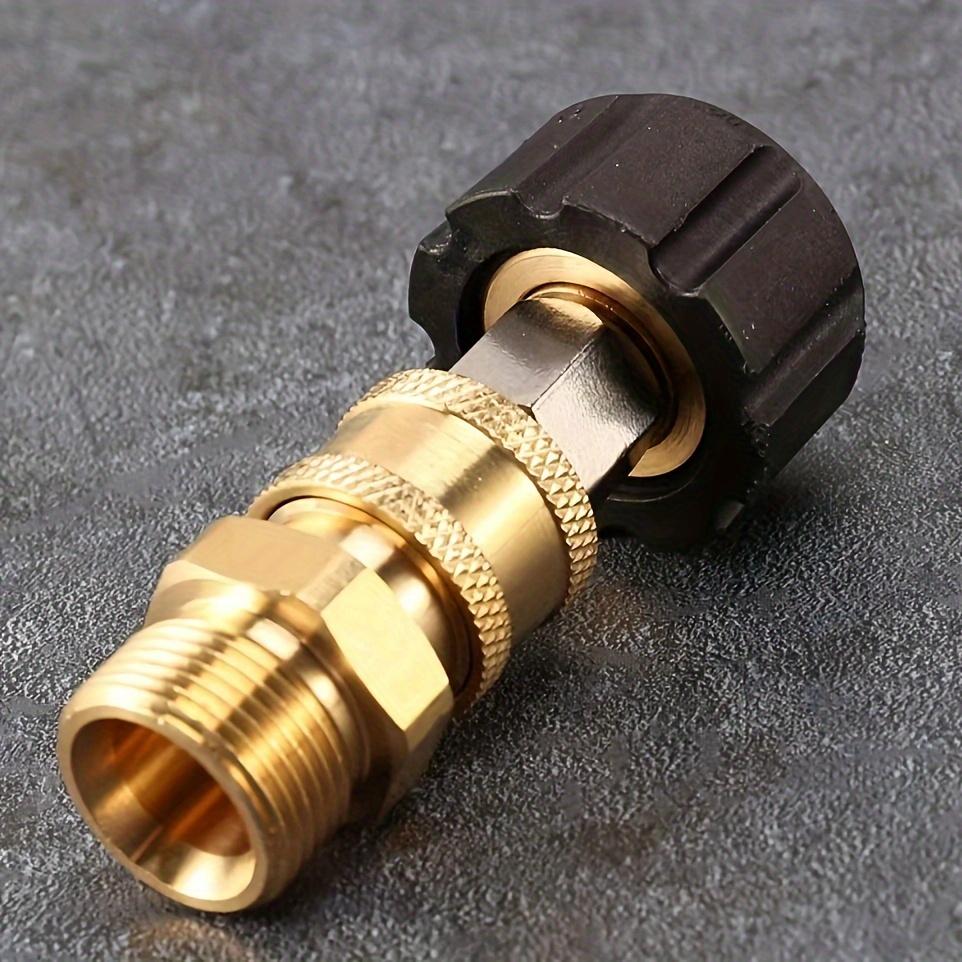 

High Pressure Washer Adapter Set M22 to 1/4 Set, M22 14Mm to 1/4 Set - High-Quality Brass And Steel Adapters for Your Garden Tools 2pcs/set