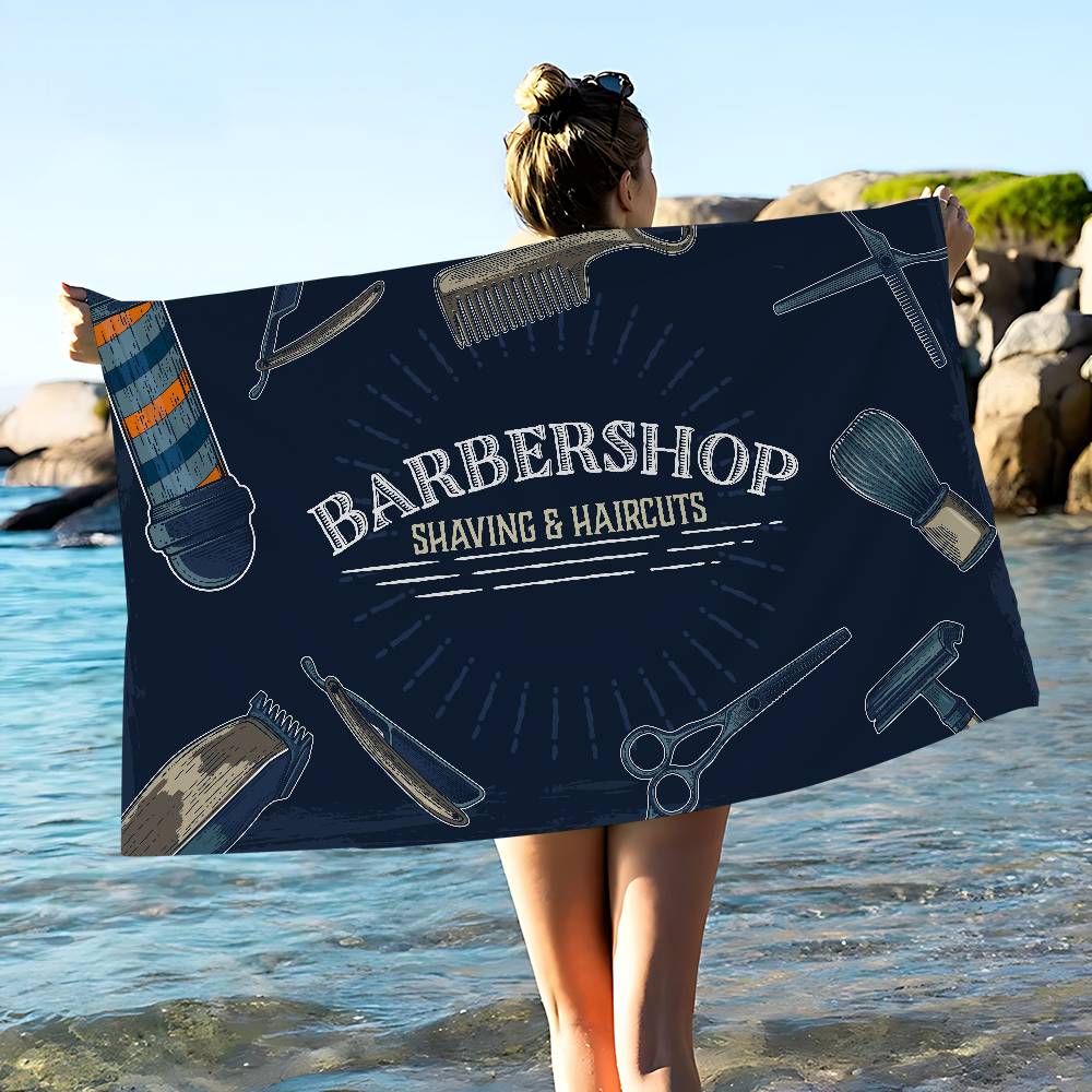 Barber ShopS Big Microfiber Beach Towels Quick Dry Towel Sand Beach Towels Pool Towel for Travel Swim Pool Yoga