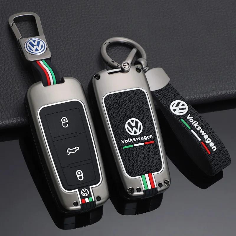 VW GTI GOLF 2026 Hot For VW VOLKSWAGEN Zinc Alloy Leather Car Remote Key Cover Case Shell For Volkswagen VW Passat B6 B7 Magotan