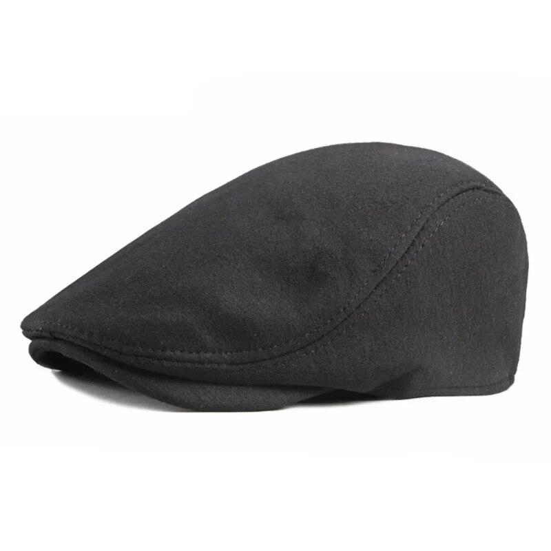 Men Classic Blend Flat Training Camp Hat Adjustable Newsboy Hat Comfortable Driving Hunting Cap Beret Hats Men Flat Cap