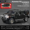 Large 1/18 Hummer H2 Alloy Off Road Car Diecast Metal Model Sound Light Pull Back Toy Collect Display Ornament Children Toy Gift