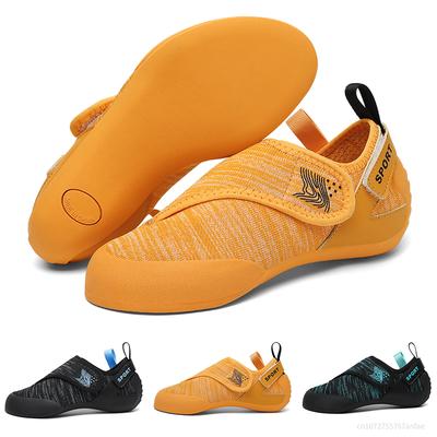 Kinder Kletterschuhe Indoor Bouldertrainingsschuhe Atmungsaktiv Outdoor Jungen und Mädchen Klettverschluss Gummi Obermaterial