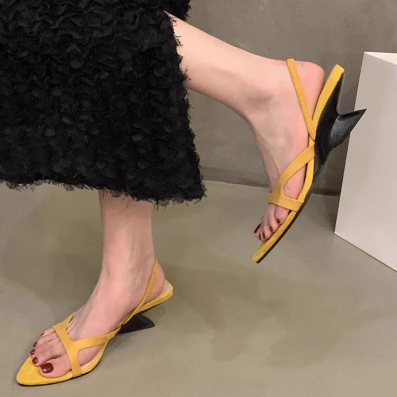 Elegant Mid Heels Women's Sandals Fashion Designer Women Shoes 2025 Sexy Summer Slippers Pumps Party Dress Sandalias De Mujer