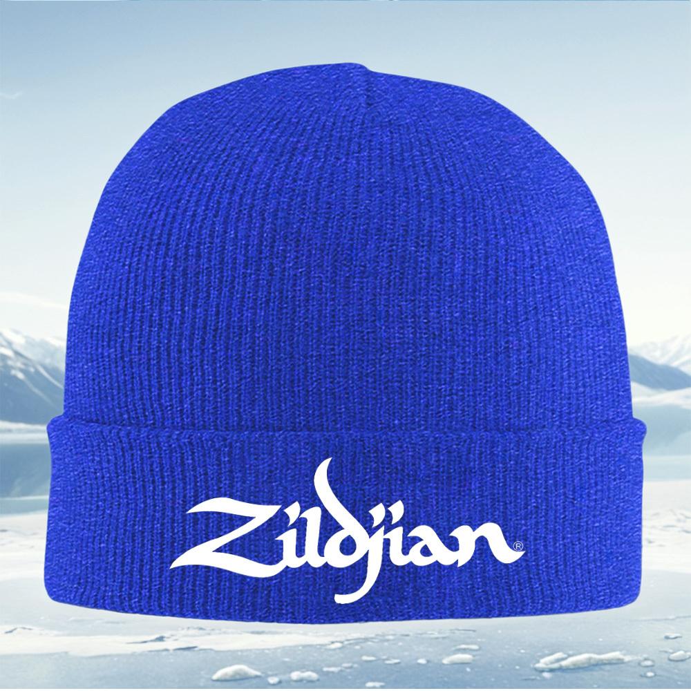 Zildjian musical instrument logo white black Men Women Unisex Knitted Hat Beanie Pullover Cap Winter Thermal Warm Christmas Outd