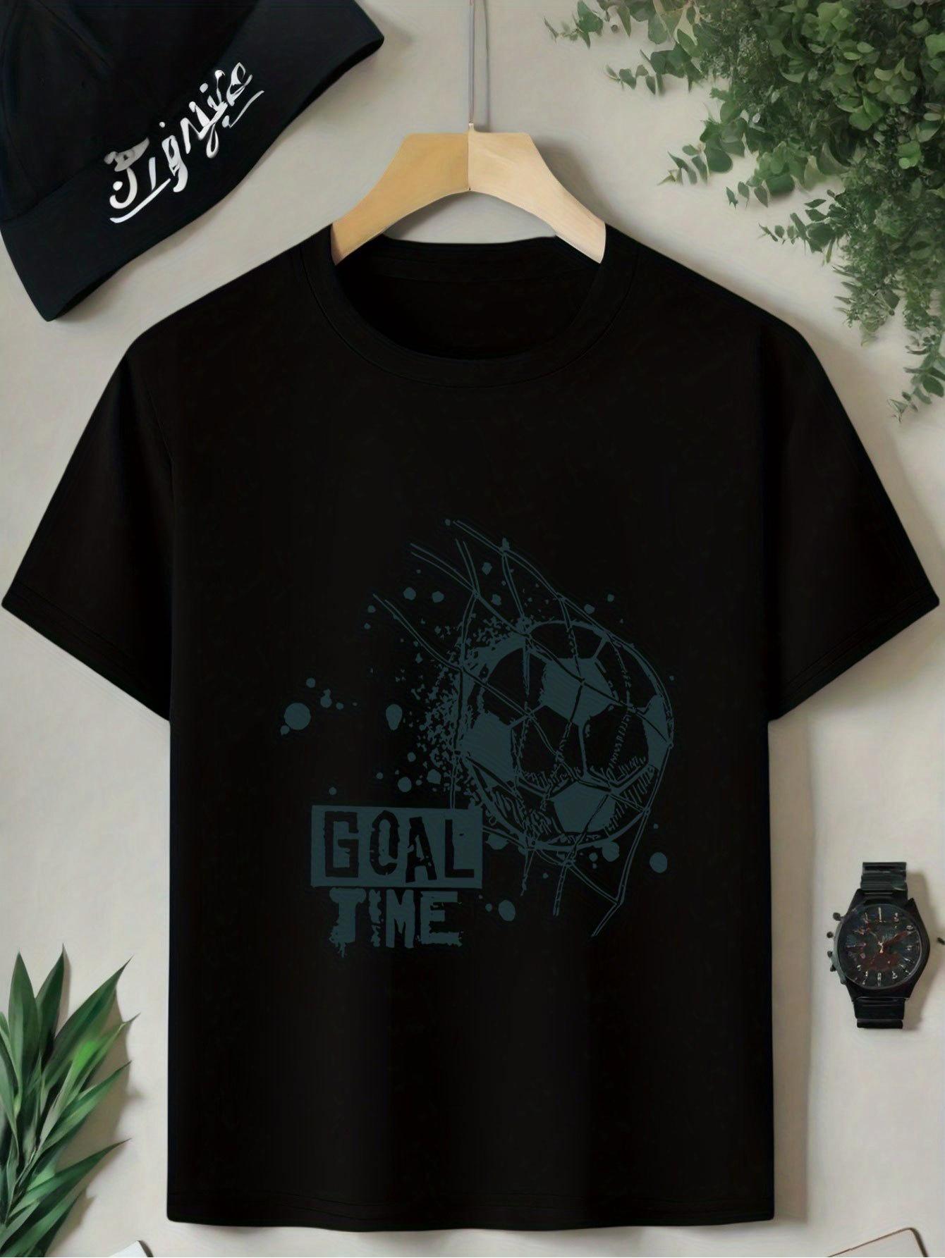 soccer goal moment print t shirt casual loose fit summer 2026 FIFA World Cup shirt Streetwear Trendy Cotton hot product 4XL