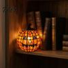 Kürbis Schreibtischlampe 1/2 Stück Halloween Schleifenlicht, Buntglaslampe, Leuchtende gruselige Jack-O-Laterne Nachtdekoration für Zuhause Büro Erntefest