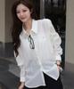 OURHOPE Soft Glow Tencel Sheer Shirt - Cream