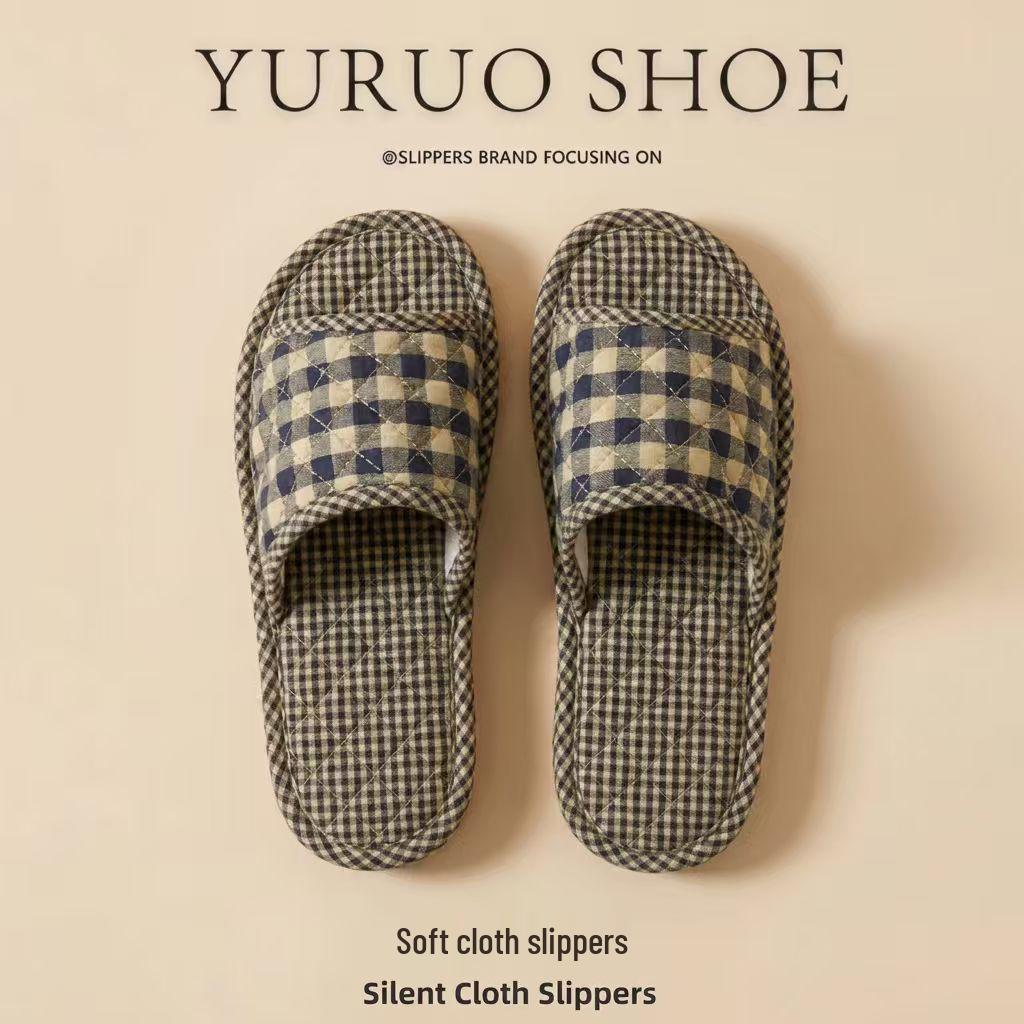 2025 Unisex Linen Slippers: Silent, Non-slip Cotton for All Seasons, Ideal for Home and Indoor Wooden Floors.