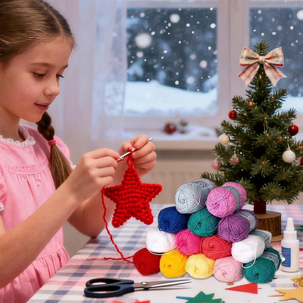 Yarn Christmas Advent 25 Days Knitting Supplies Crochet Society Countdown Calendar for Women Mothers Enthusiasts Daily Crafting