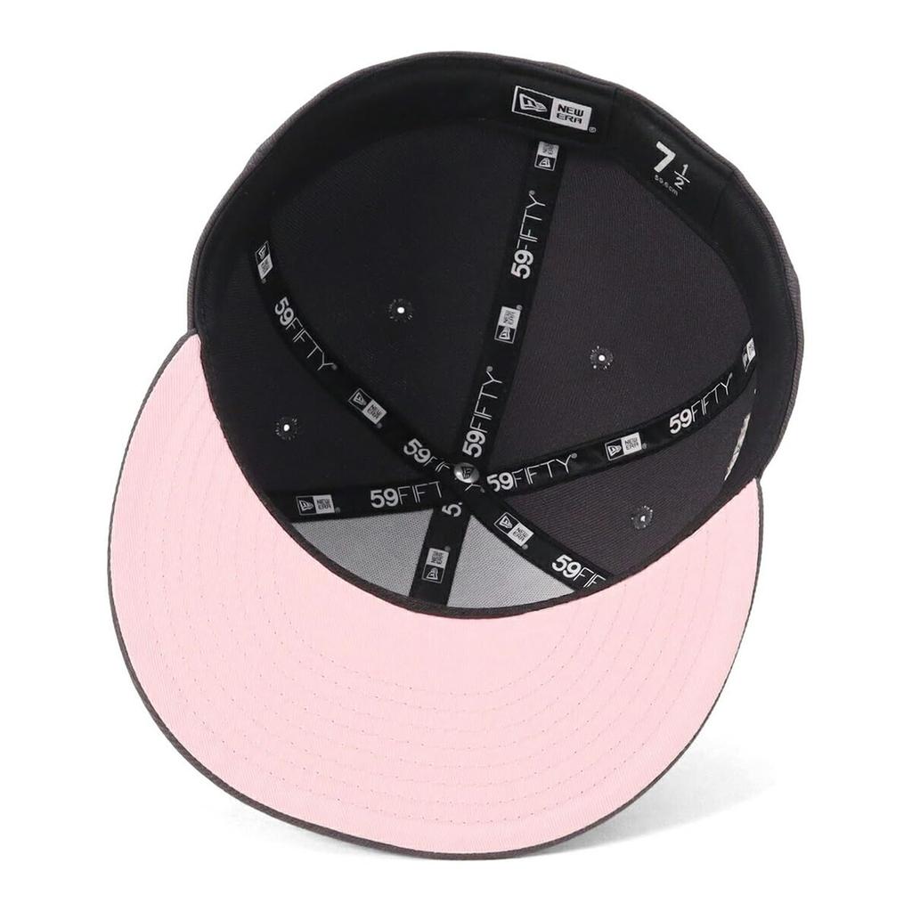 New Era 59FIFTY Side Patch Cap, Sakura Color, Graphite, 7 12, 5950 SAKURA SP CLASSIC NE GRY