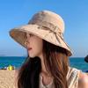Bowknot Decor Bucket Caps 10cm Large Brim Sunshade Hat New Fisherman Hat  Travel Use