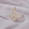 Luksus kvinner Cubic Zirconia hul sommerfugl åpning finger ring smykker gave