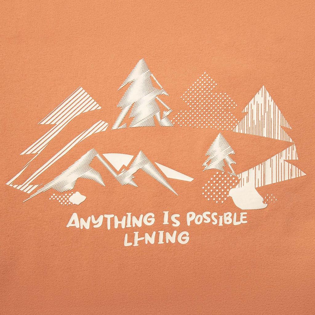 Li Ning Sports Lifestyle Series Casual Comfortable Versatile Printed Short Sleeve T-Shirt Unisex Tops Amber-Brown AHSV271-5