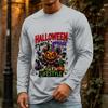 Men's Halloween Long Sleeve Neck Casual T-Shirt for Holiday Party