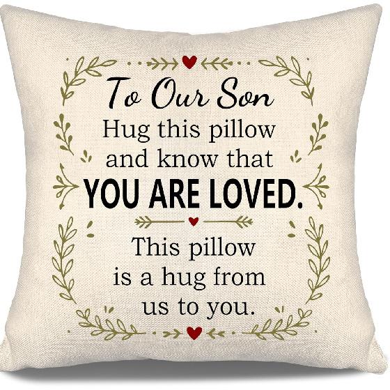 Daughter Hug This Pillow and Know That You Are Loved This Pillow Is A Hug from Me To You Throw Pillow Covers for Daughter from Mom Dad Birthday Gift