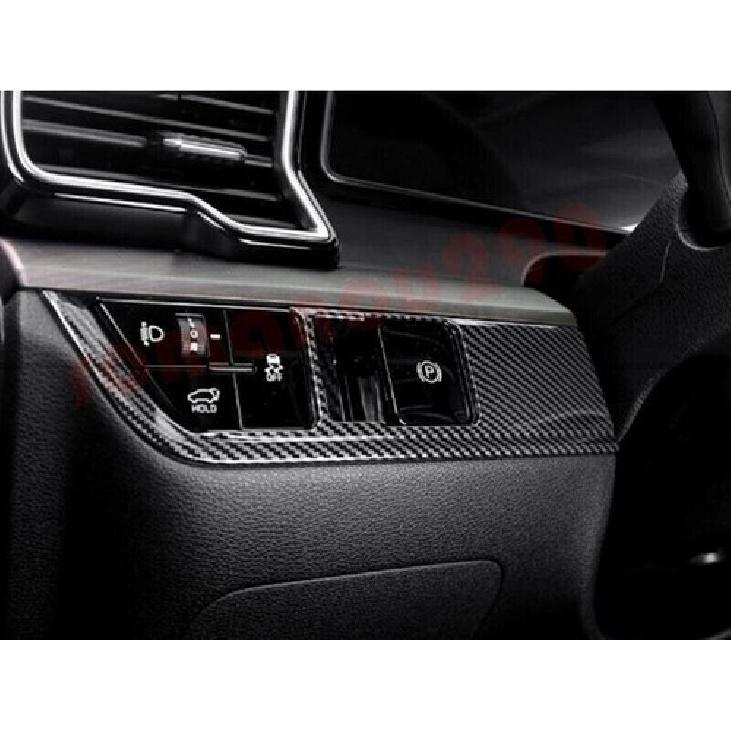 For Kia Sportage  2024 Carbon Fiber Look Headlight Switch Panel Cover Trim