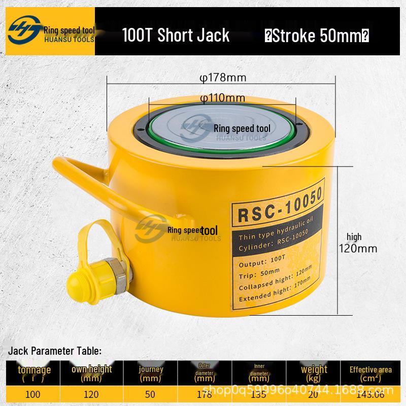 Ultra-Thin Electric & Manual Hydraulic Jack 10t-100t, Split Type (Lateral)