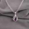 Amethyst Gemstone 925 Sterling Silver Jewelry Zircon Pendant For Birthday Gift CZP-7-10