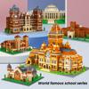 5379PCS City Mini World Famous School Series Architecture Model Building Blocks Educational Bricks Toys for Children Gifts