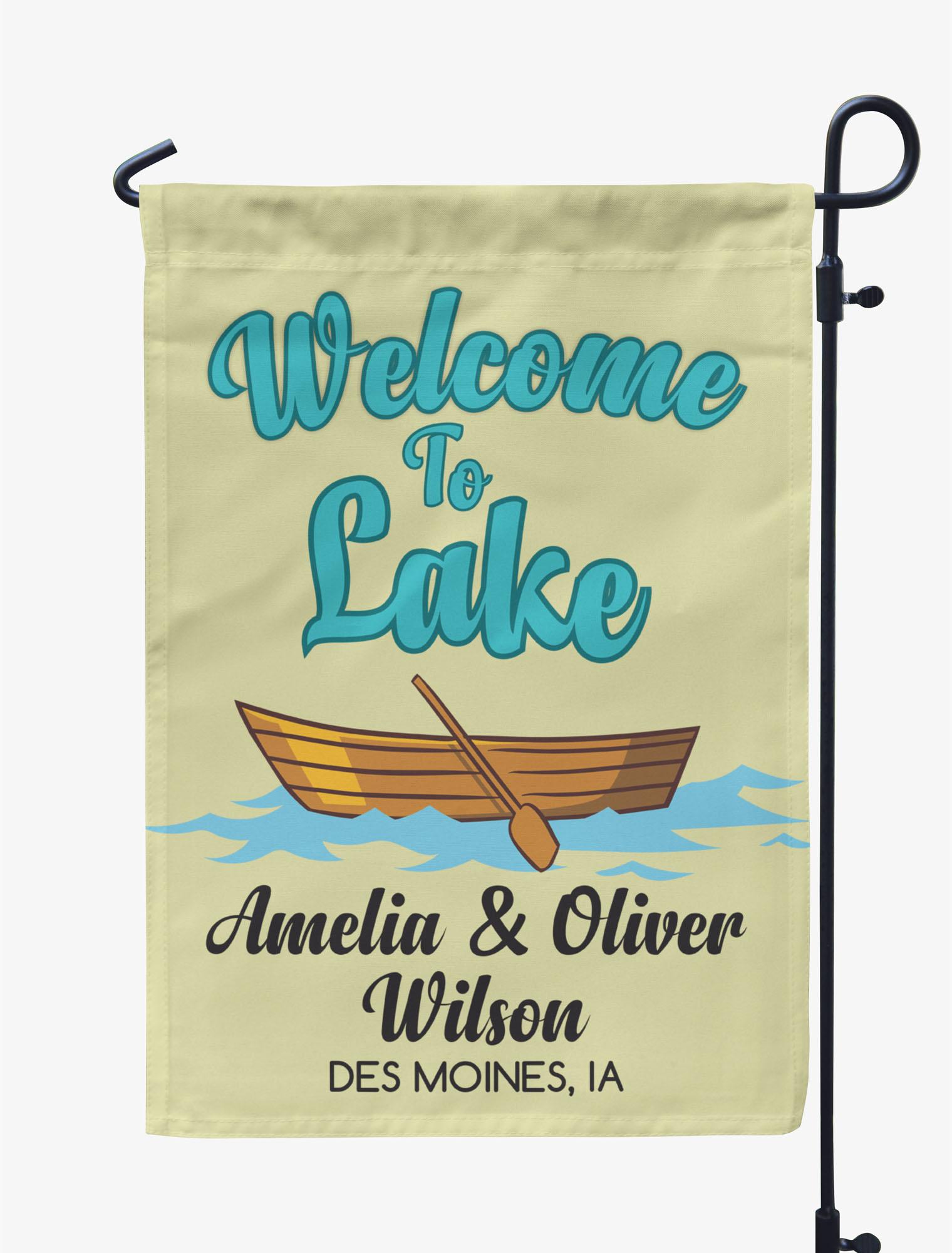 

Printtoo Tan Welcome To The Lake Outdoor CampingA FlagA Custom Personalized CampingA FlagsA For Campers Double Sided 12.5 x 18 Inches дубильная кора