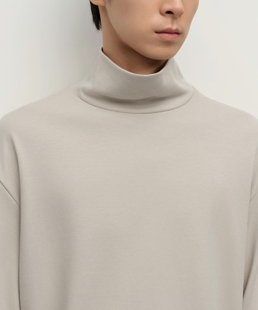 MUSINSA STANDARD [Heat Standard] Turtleneck Long Sleeve T-Shirt [Light Beige]