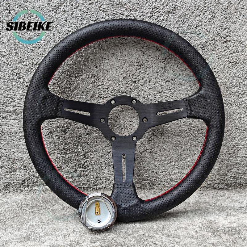 JDM Universal 330mm Steering Wheel Deep Dish Racing Sports Steering Wheel for Honda Toyota
