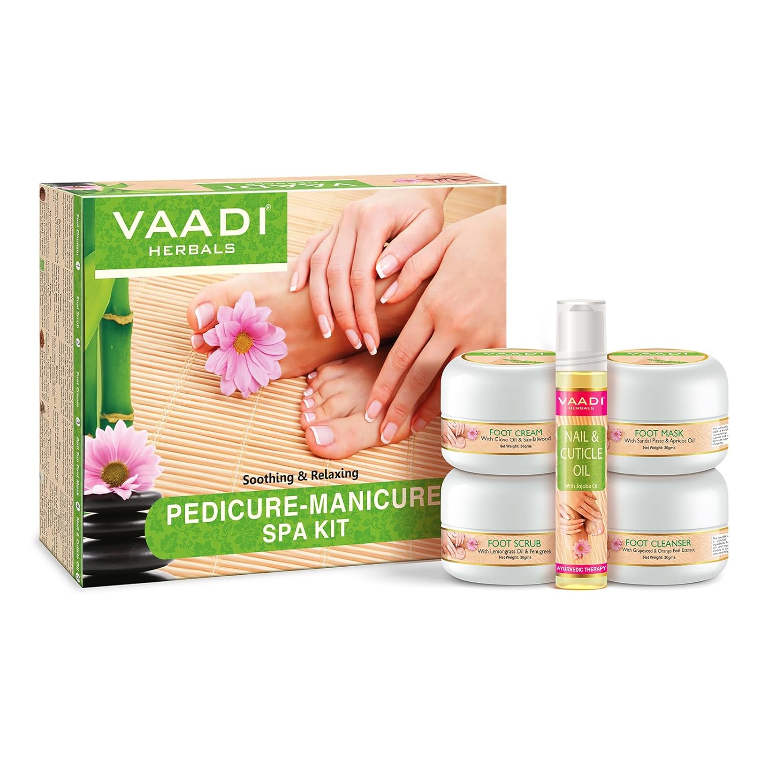 

Vaadi Herbals Soothing Pedicure And Manicure Spa Kit For Hands And Feet 135g Unisex