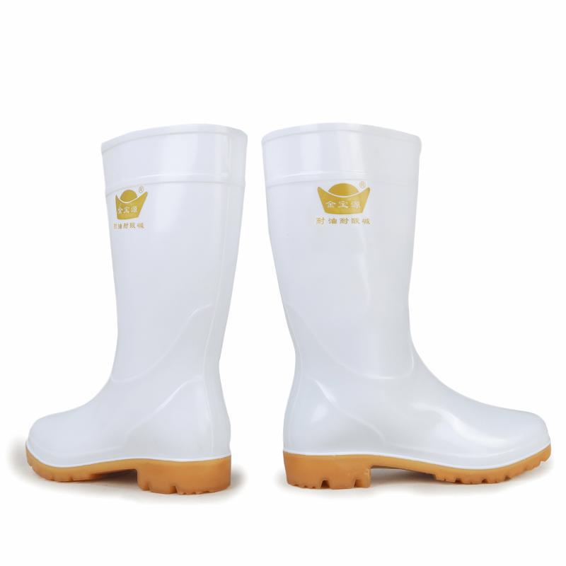Food Special Rain Shoes White Low Medium and High Tube Thickened Beef Tendon Sole Waterproof, Non-slip, Oil-resistant, Wear-resistant, Acid and Alkal