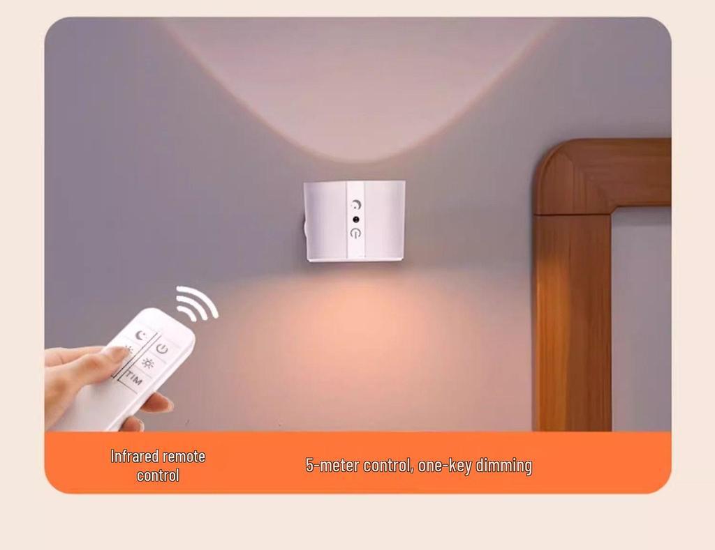 Rechargeable Wireless No-Drill Magnetic Bedside Reading Light with Remote Control