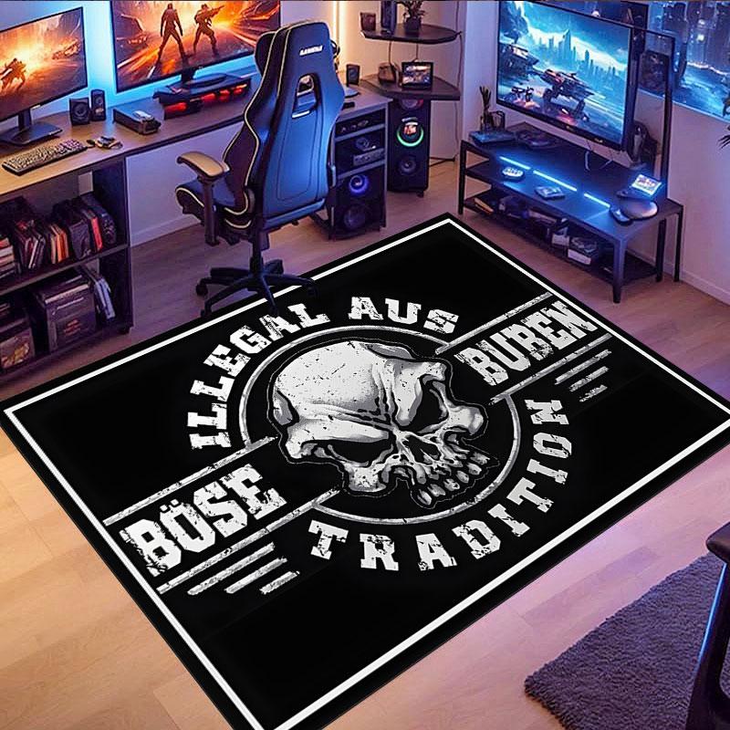 Böhse Onkelz-themed rug, suitable for living room, bedroom, game room, computer room and home décor.