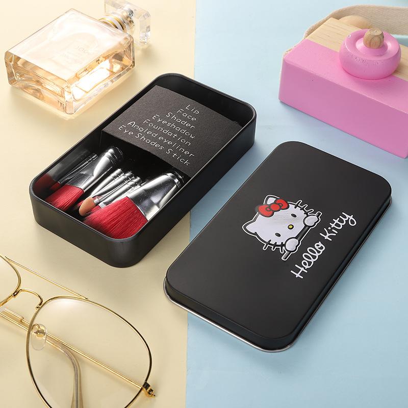Sanrio Make-up Hello Kitty Pinselset Lidschatten Foundation Rouge Pinsel Damen Kosmetik Beauty Werkzeuge Set Mädchen Geburtstagsgeschenk mit Box