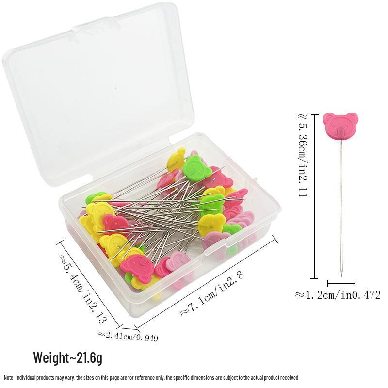 Sewing Patchwork Tools: Plum Blossom Flower Pattern Positioning Pins, 50pcs or 100pcs per Box